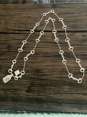 Silver Open Heart Link Necklace